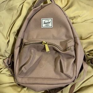 Herschel Mauve Mini Backpack with Gold Zipper